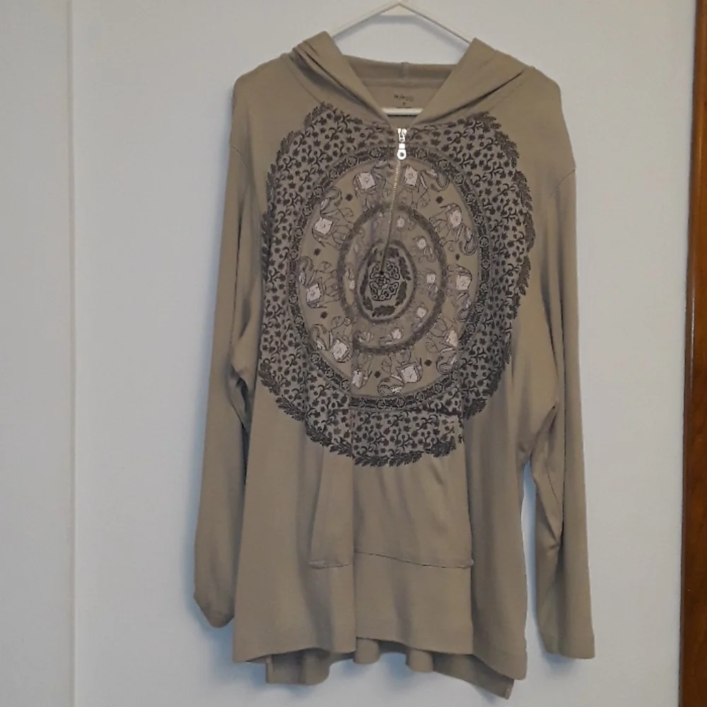 SOLD - Style & Co Hoodie w/Attached Ribbed Tank - Picture 10 of 10